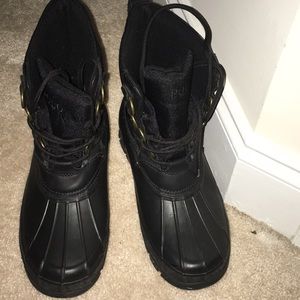 Black polo boots